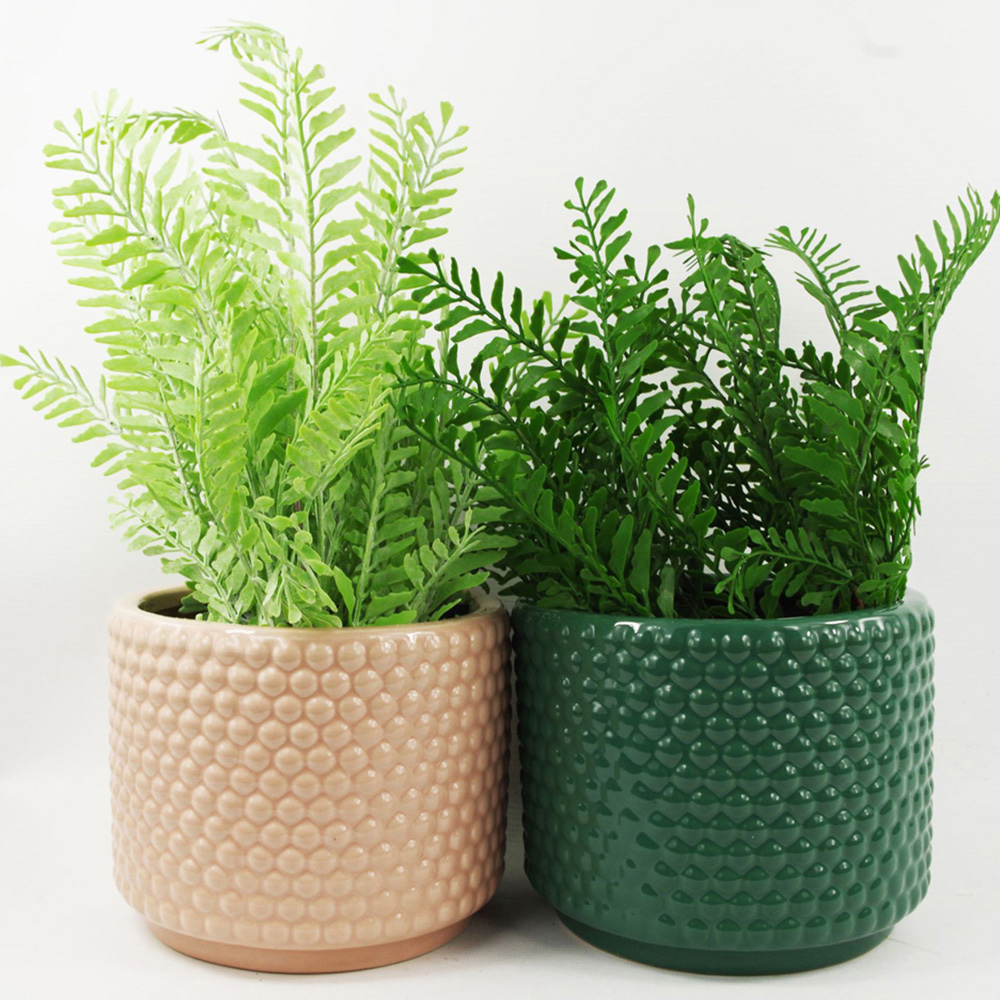 Botanik Pink Dots Ceramic Planter 12.5 x 15cm Image 2