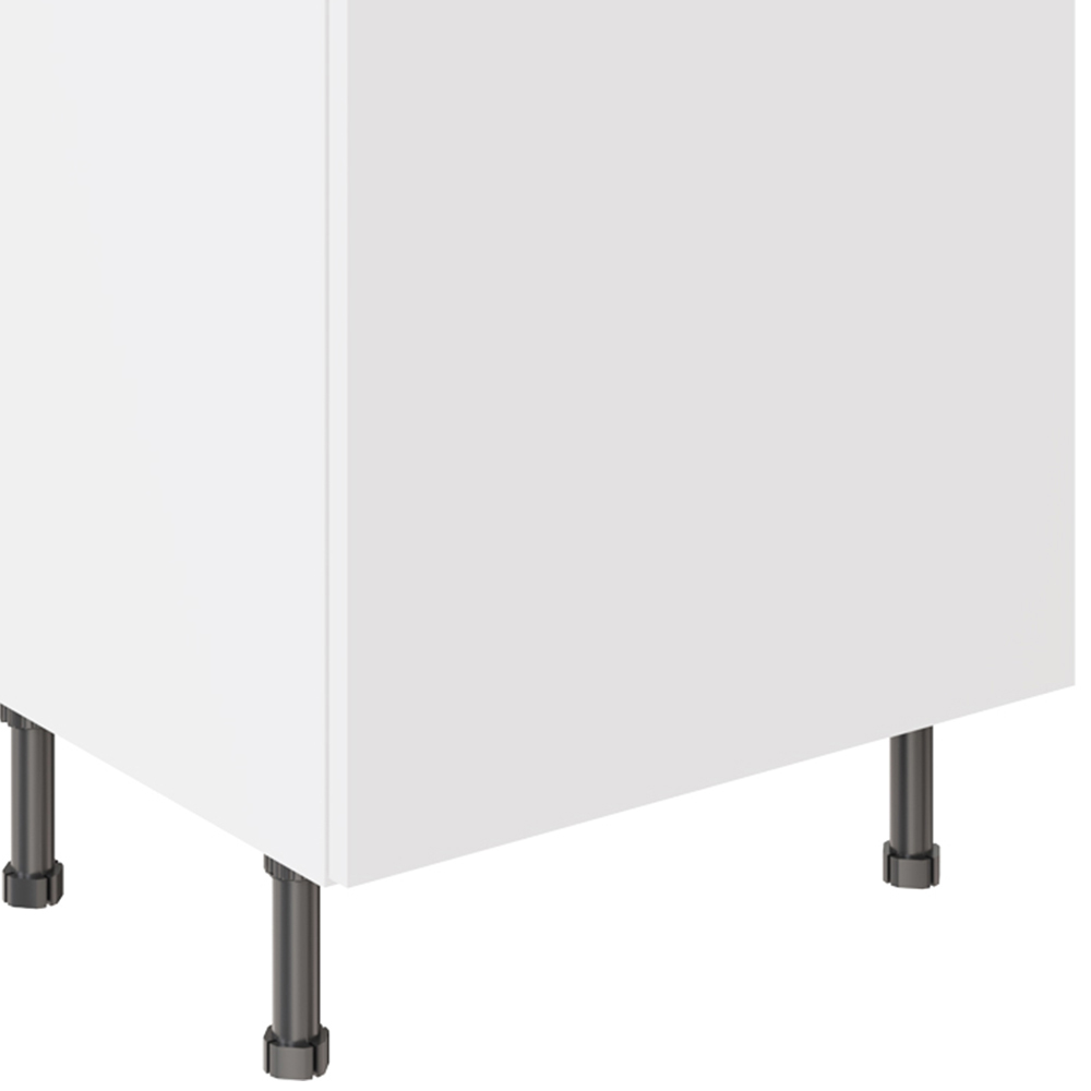 Kitchen Kit Slab Supergloss White Drawerline Base Cabinet 600mm Image 3