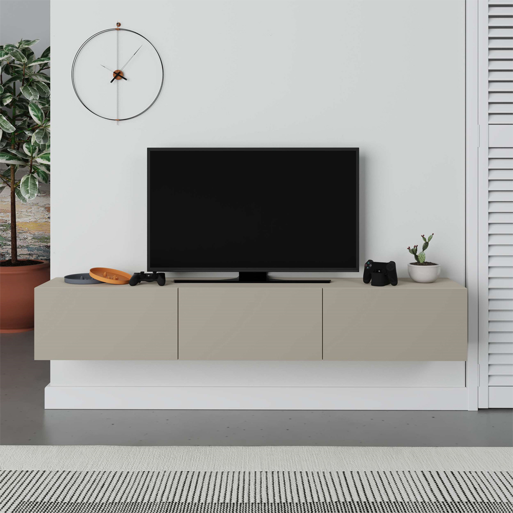 Decortie Francy Sandstone TV Stand with Storage Cabinet Image 5