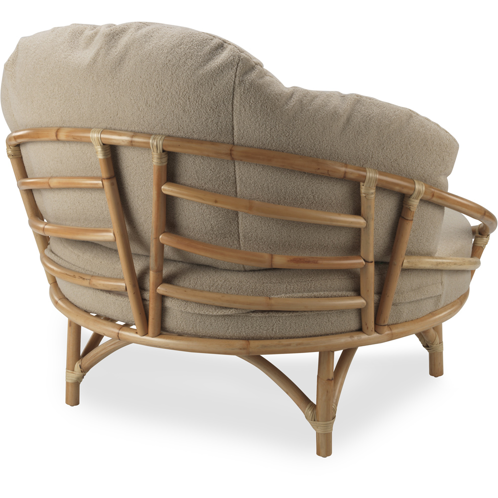 Desser Snug Cuddle Rattan Chair with Boucle Latte Cushion Image 4