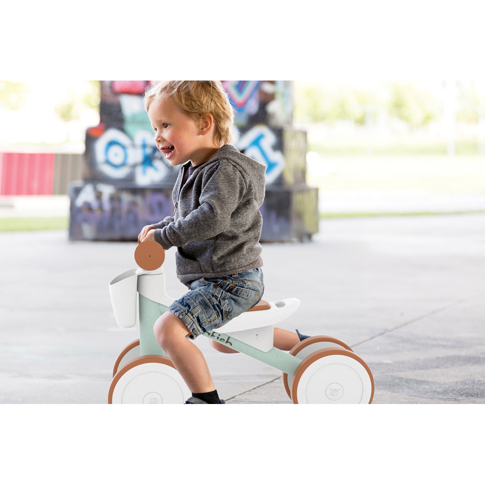 Chillafish Quadie Racer Toddlers Breeze Grow with Me Grey and Orange 4 Wheel Ride On with Basket Image 2
