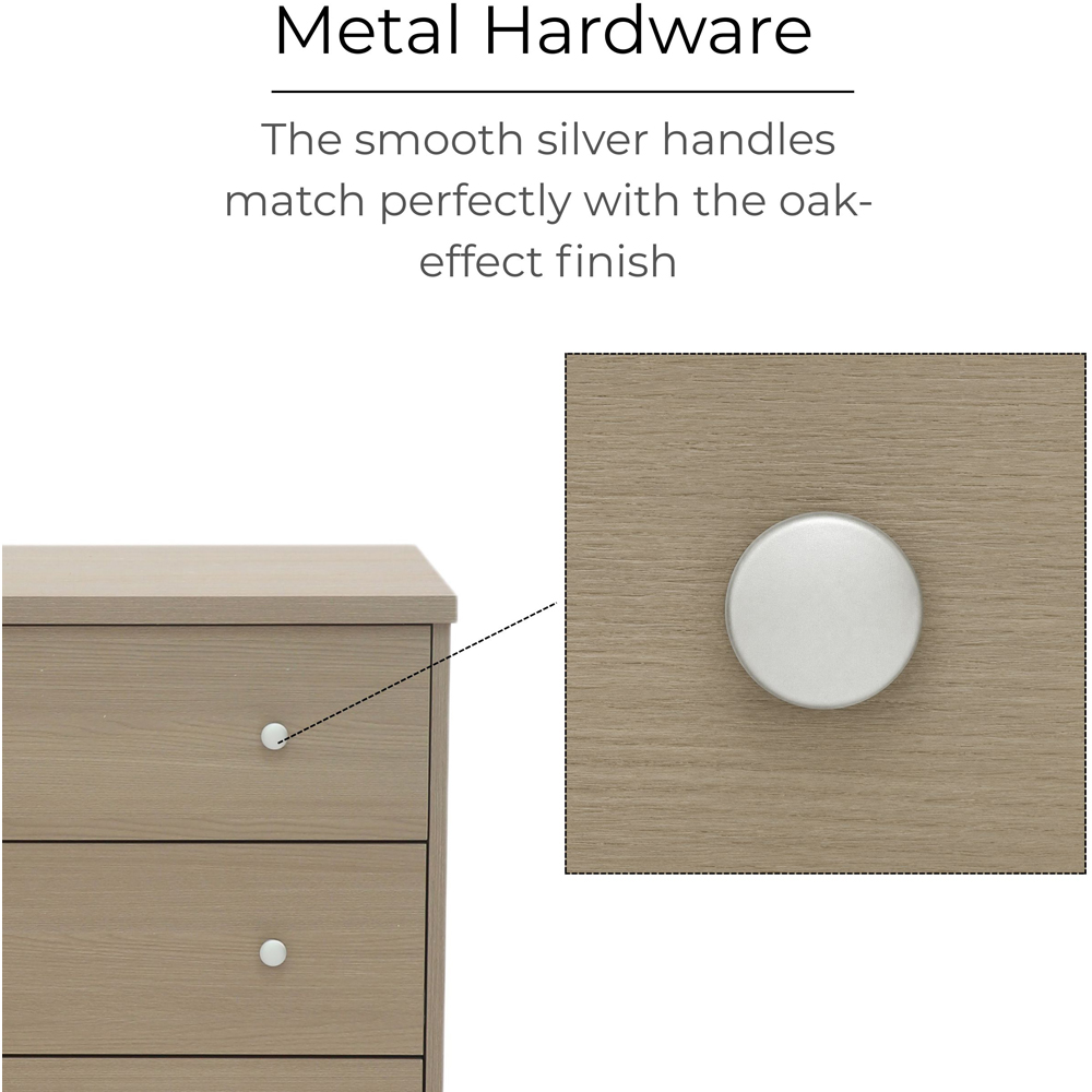 Core Products Freya 4 Drawer Smoked Oak Foil Finish Chest of Drawers Image 6