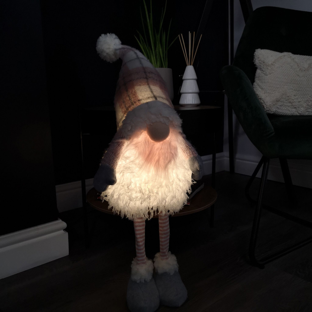 Samuel Alexander Light Up Pink Telescopic Legs Christmas Gonk Decoration Image 2