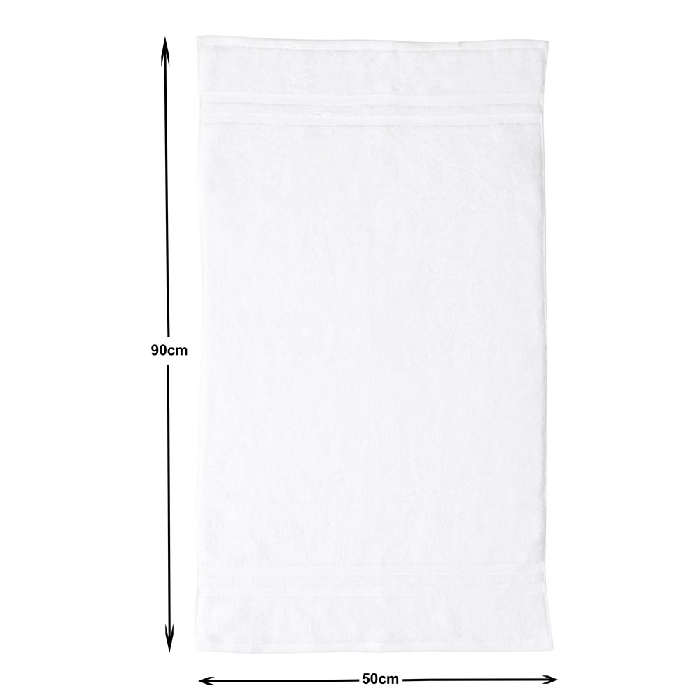Wilko Best White 100% Hygro Cotton Hand Towel Image 3