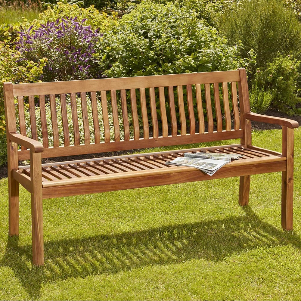 Garden Gear Acacia 3 Seater Rowena Garden Bench Image 5
