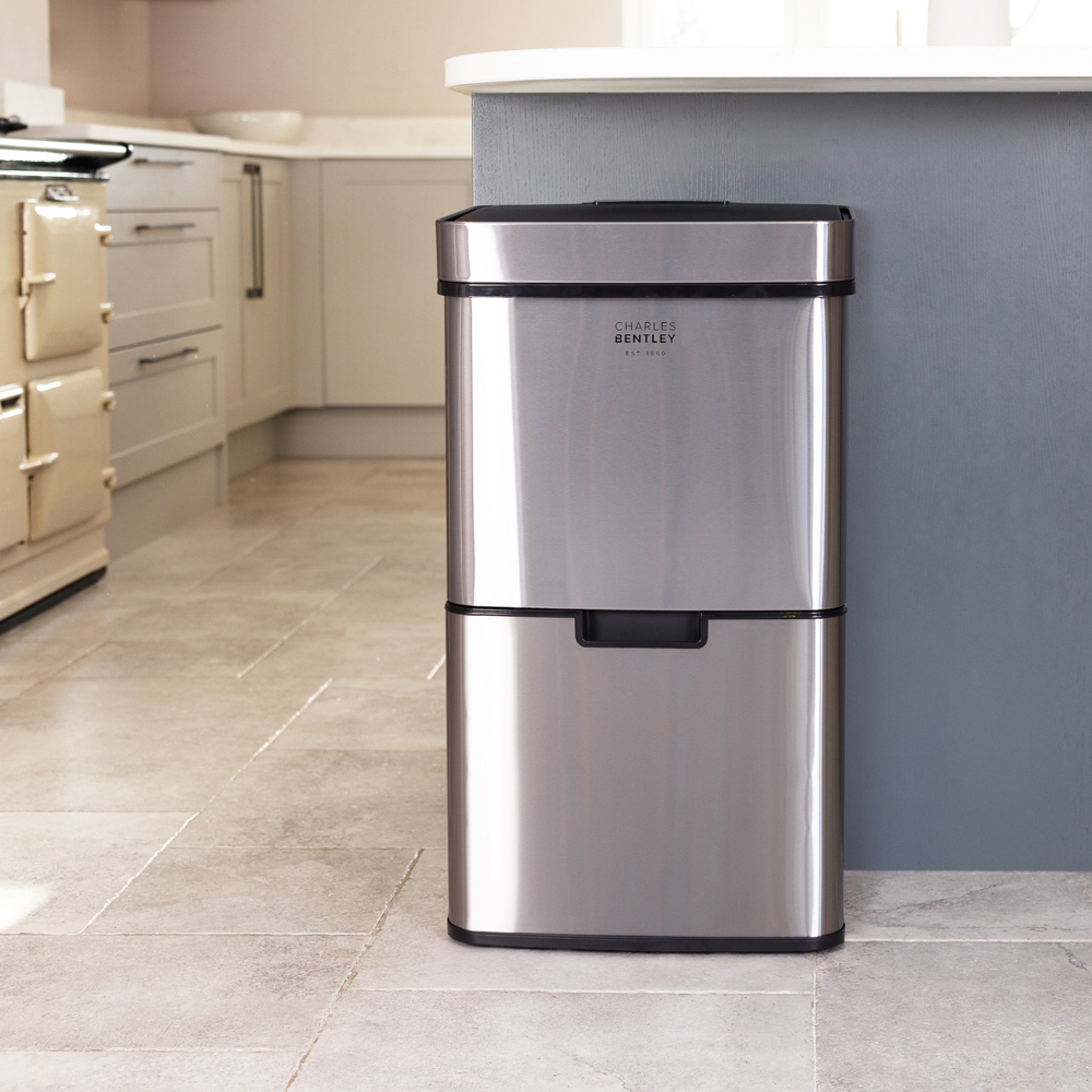 Charles Bentley Silver Sensor Bin 62L Image 6