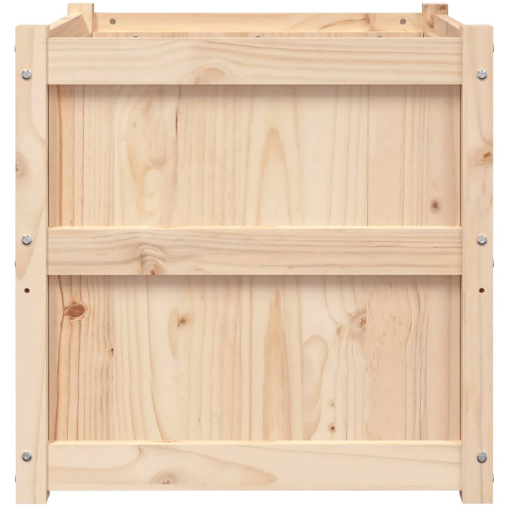 vidaXL Natural Pine Wood Garden Planter 60 x 60 x 60cm 2 Pack Image 6