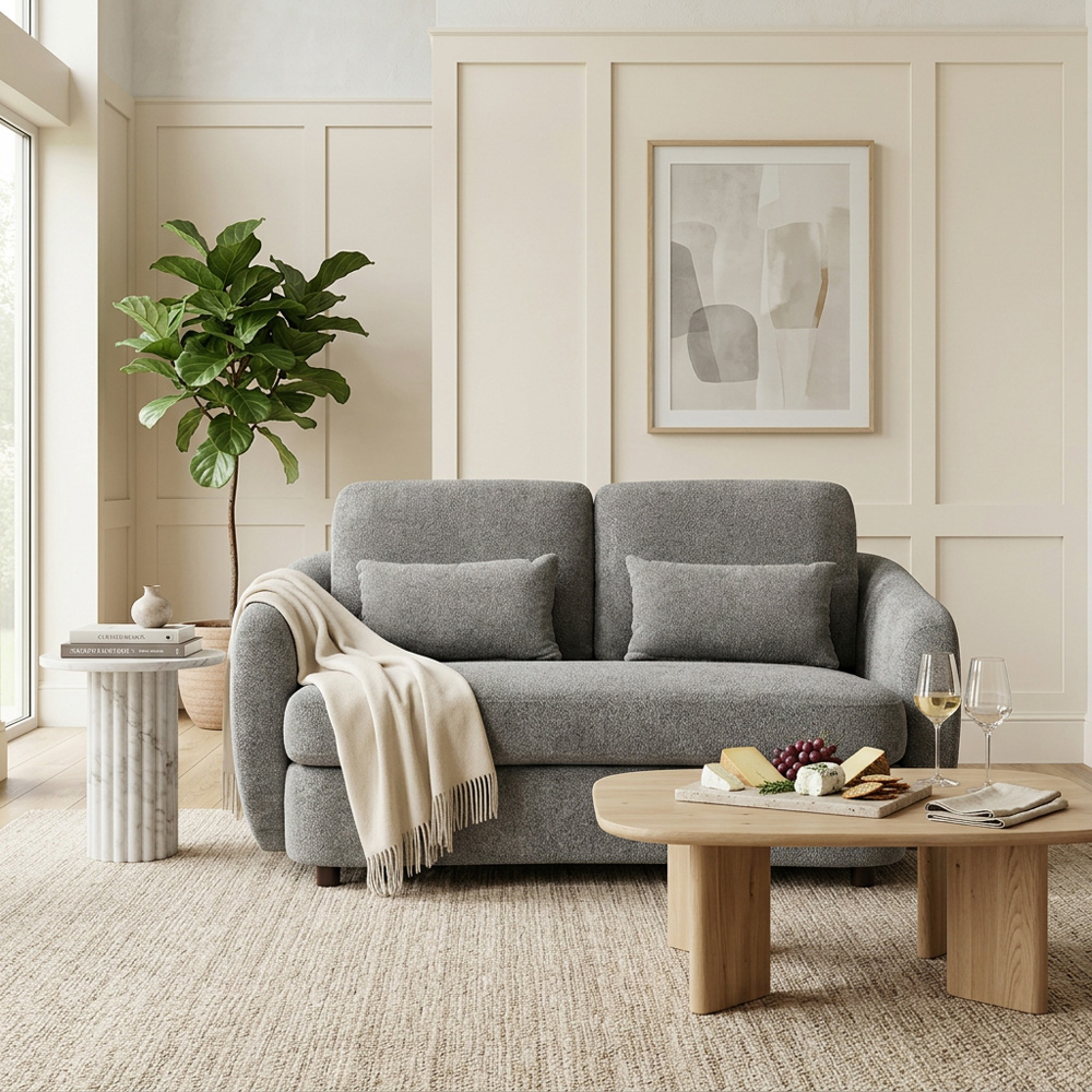 2 Seater Grey Mabel Sofa Image 3