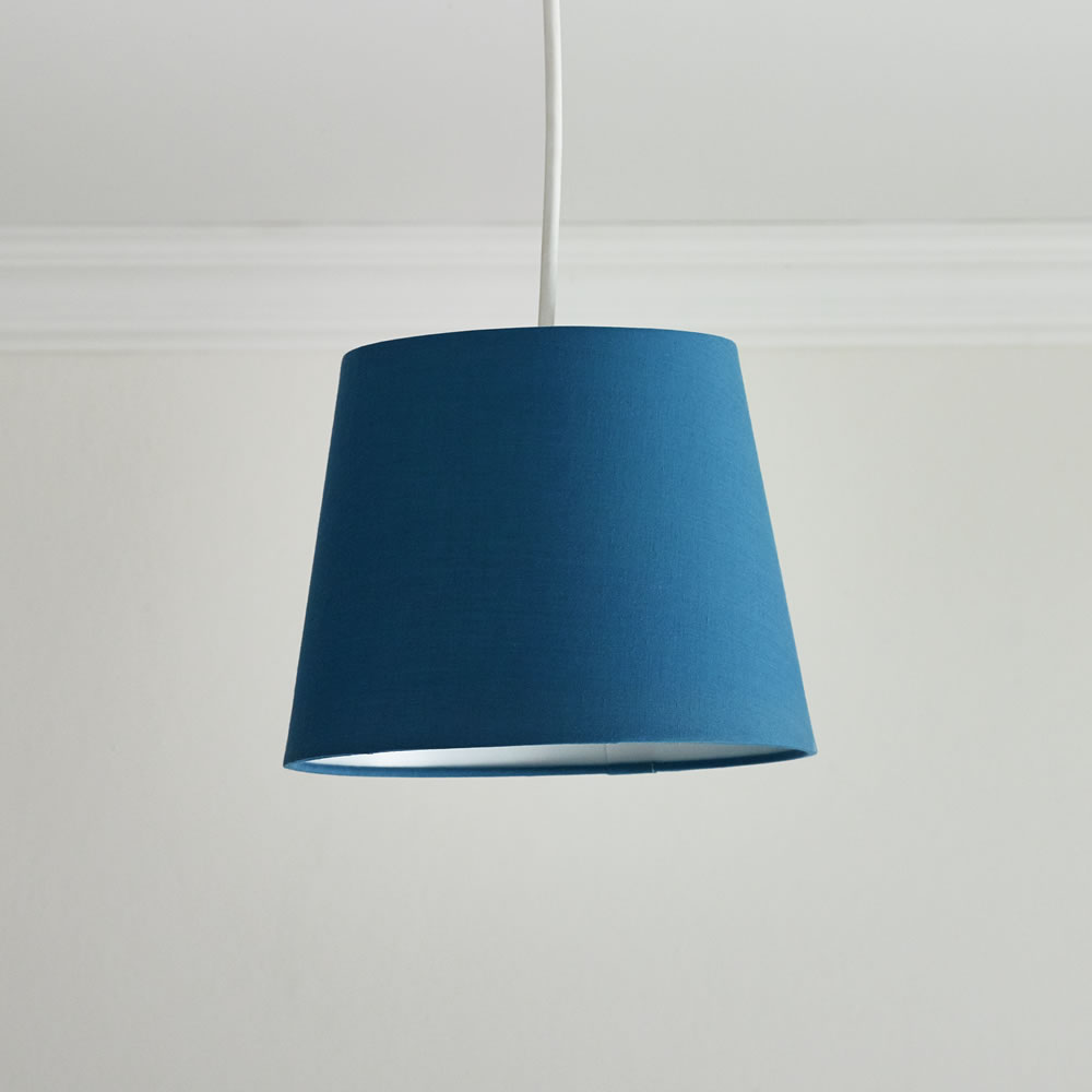 Wilko 22cm Tapered Teal Light Shade Image 1
