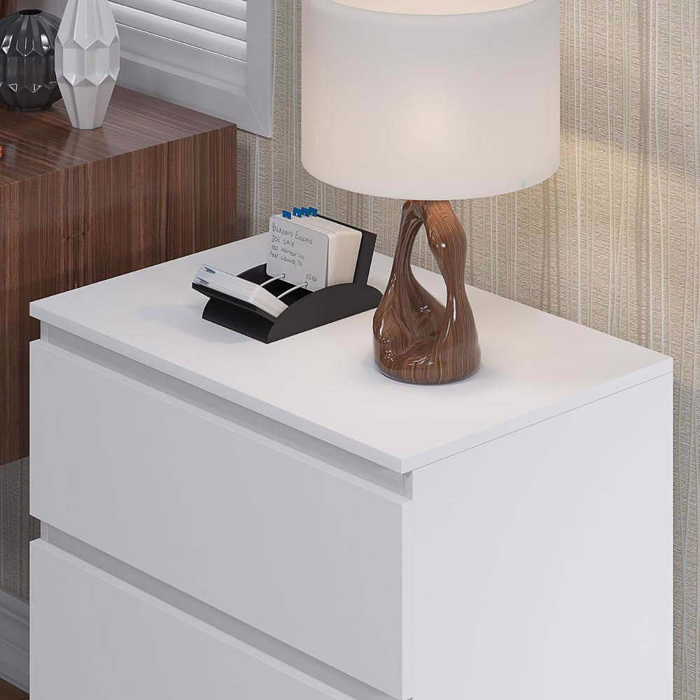 FWStyle Carlton Matt White 2 Piece Bedroom Furniture Set Image 5