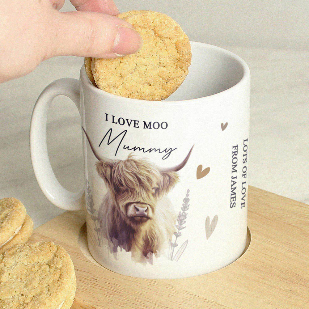 Personalised Memento Personalised Highland Cow Mug Image 4