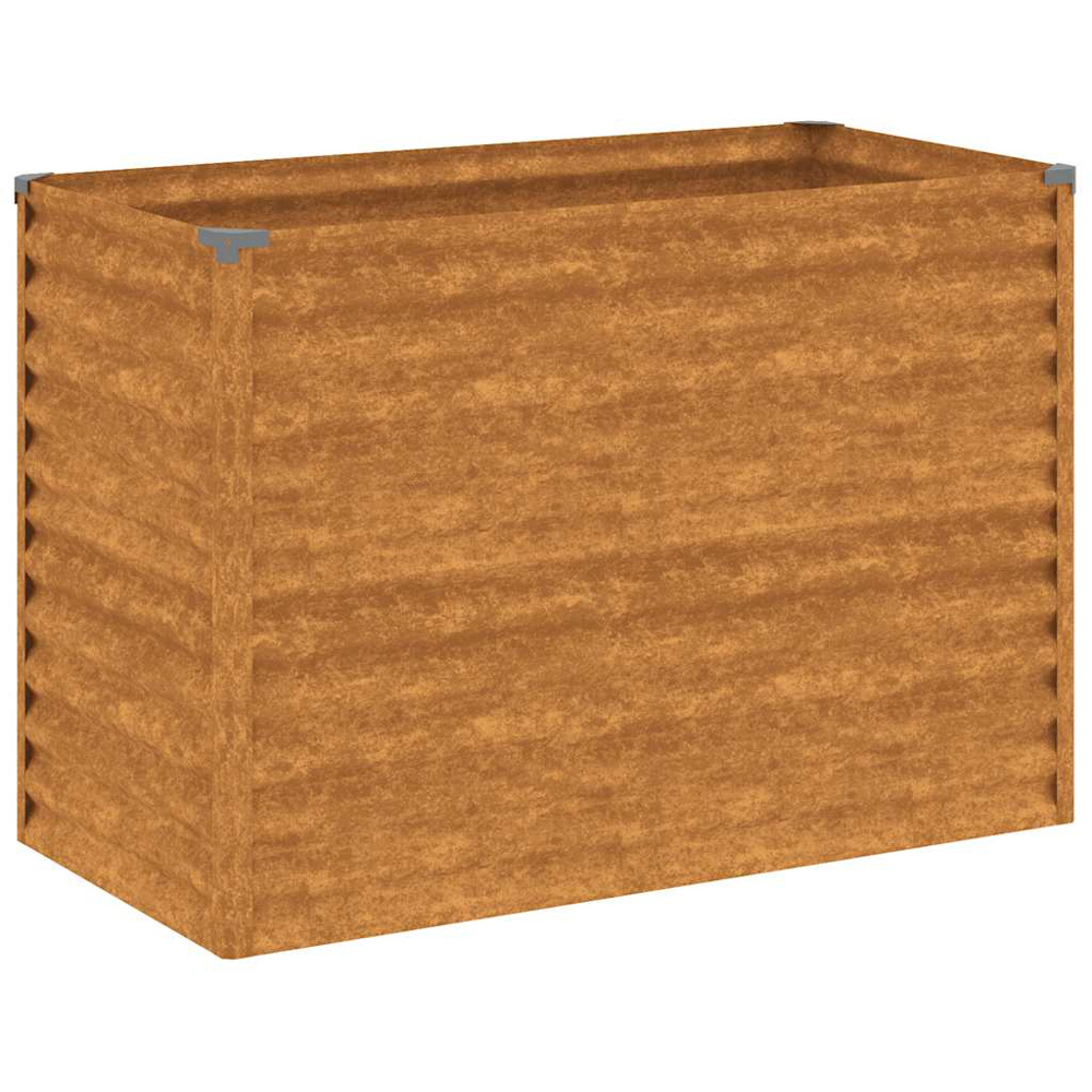 vidaXL Brown Corten Steel Raised Garden Bed 100 x 50 x 69cm Image 1