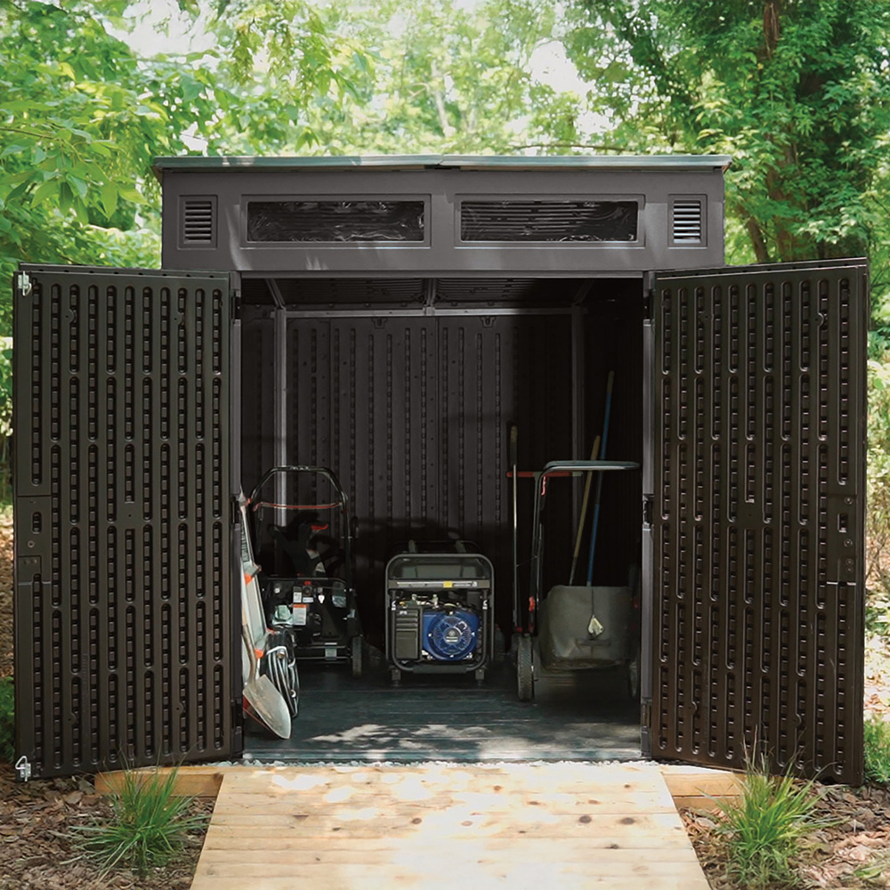 Suncast Moda Modernist 7 x 7ft Double Door Storage Shed Image 4