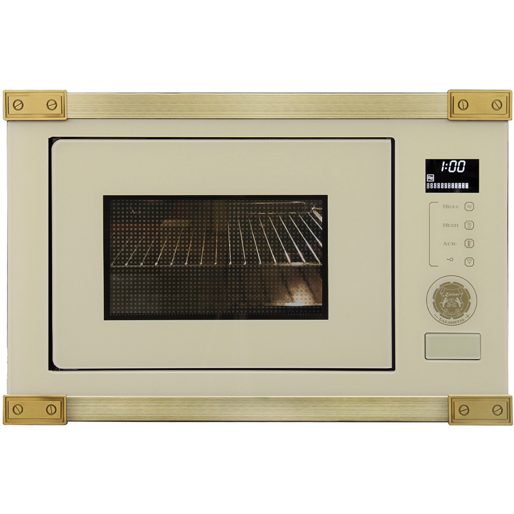 Kaiser Art Deco Ivory Glass Built In Microwave Oven 900W Image 1
