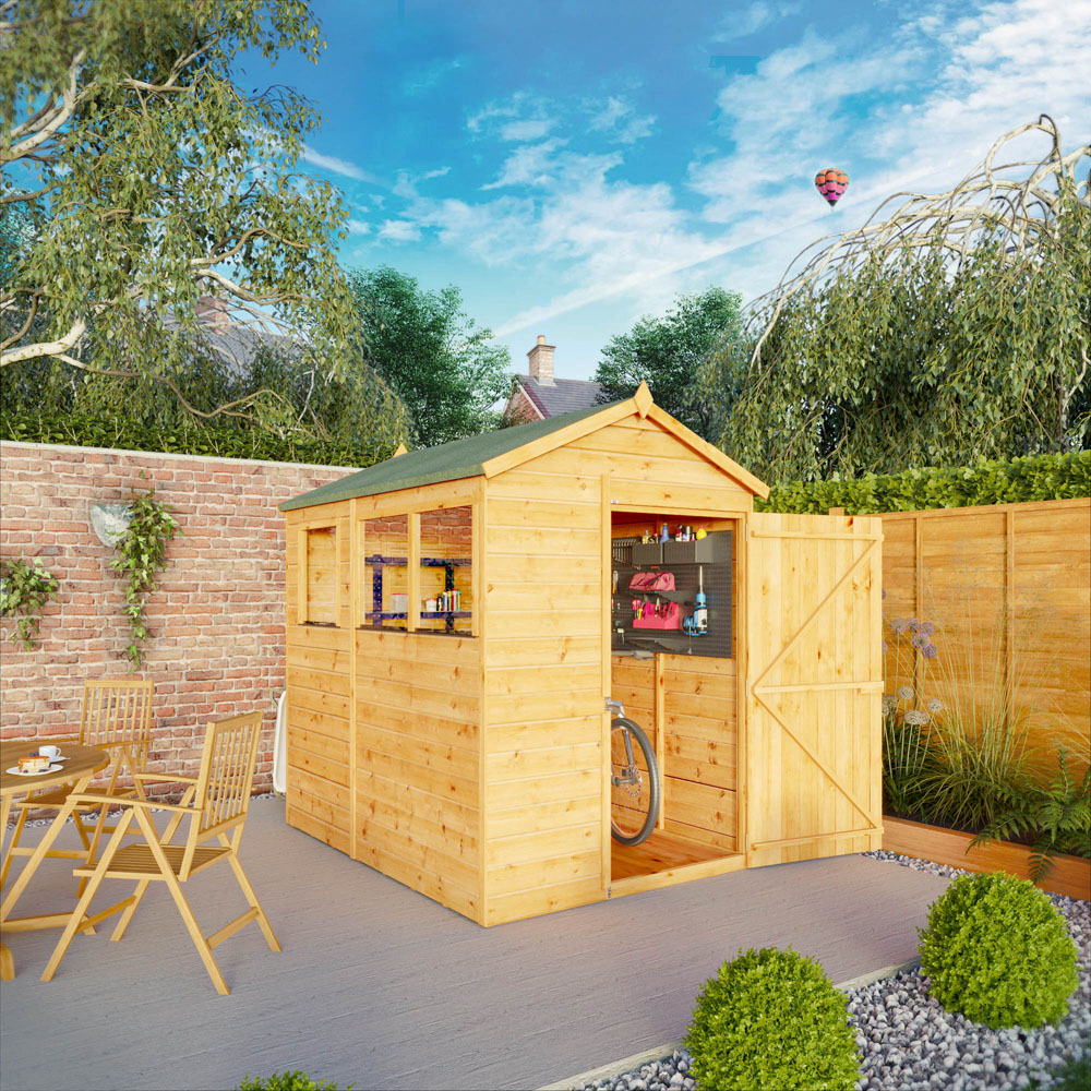 Mercia 7 x 5ft Shiplap Apex Wooden Shed Image 7