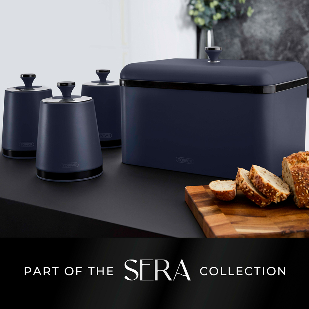 Tower Sera Midnight Blue Bread Bin Image 7
