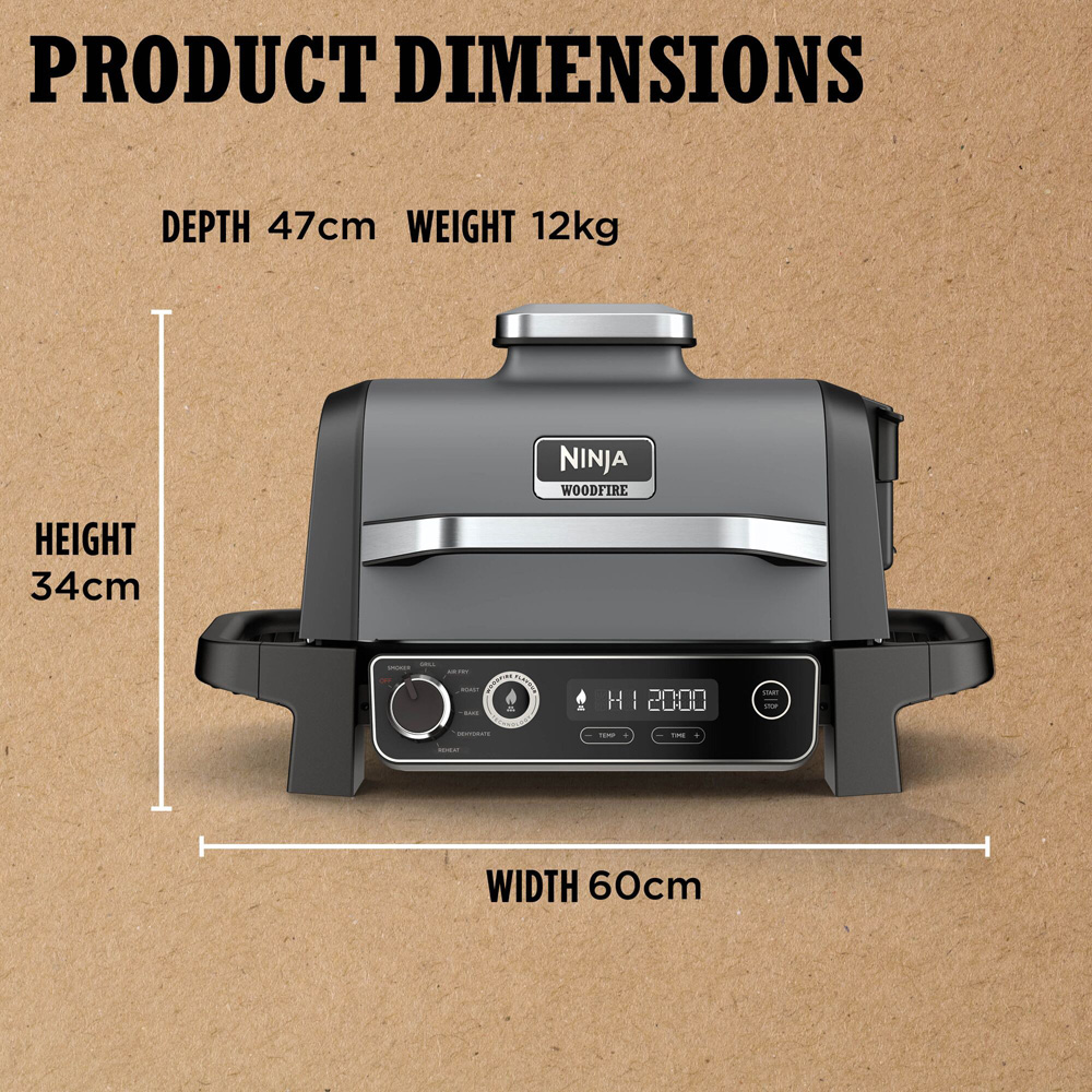 Ninja Woodfire OG701UK 7 in 1 Outdoor Electric BBQ Grill and Smoker Image 9