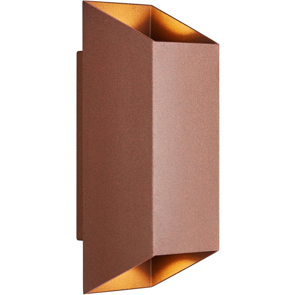 Nordlux Nico Square 22 Rust Outdoor Wall Light Image 1