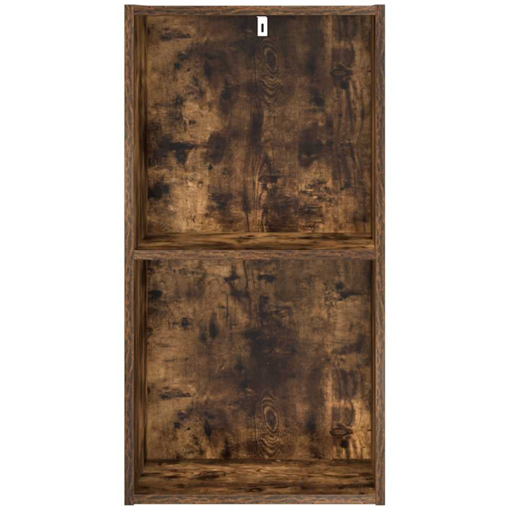 vidaXL 2 Shelf Smoked Oak Bookcase Image 5
