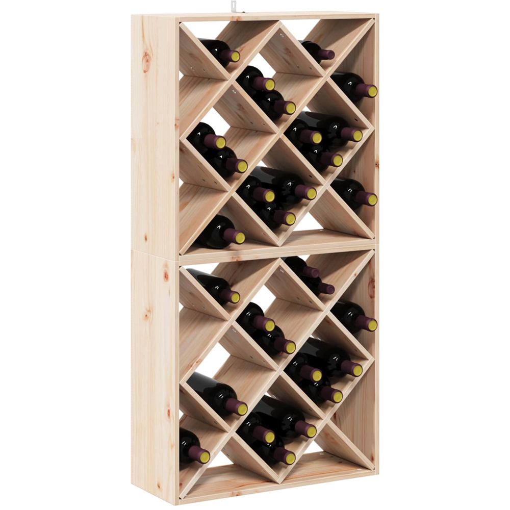 vidaXL 12 Shelf Brown Freestanding Wine Rack Set of 2 Image 5
