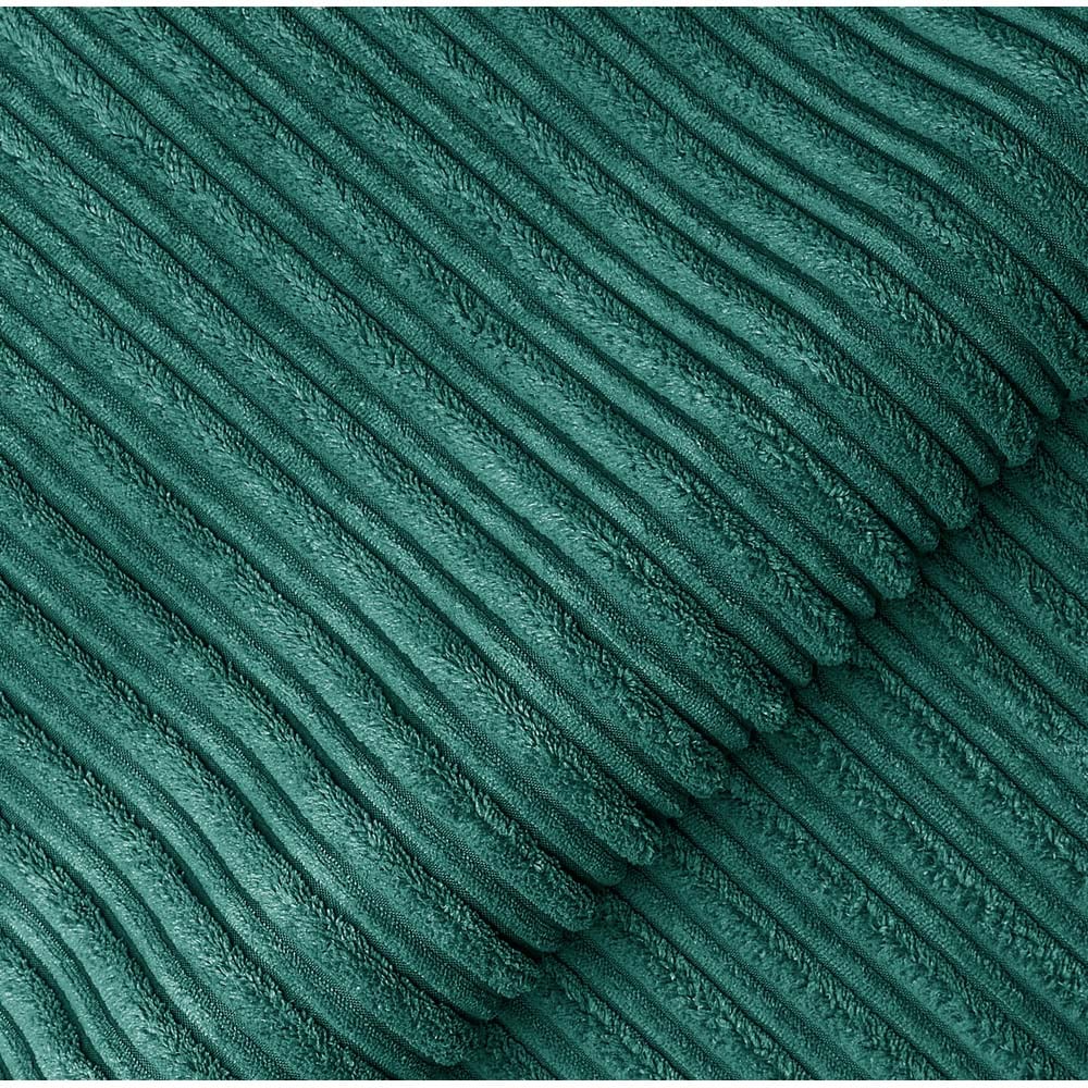 Luxor 5 Seater Teal Jumbo Cord Full Back L Shaped Corner Sofa Set Image 5