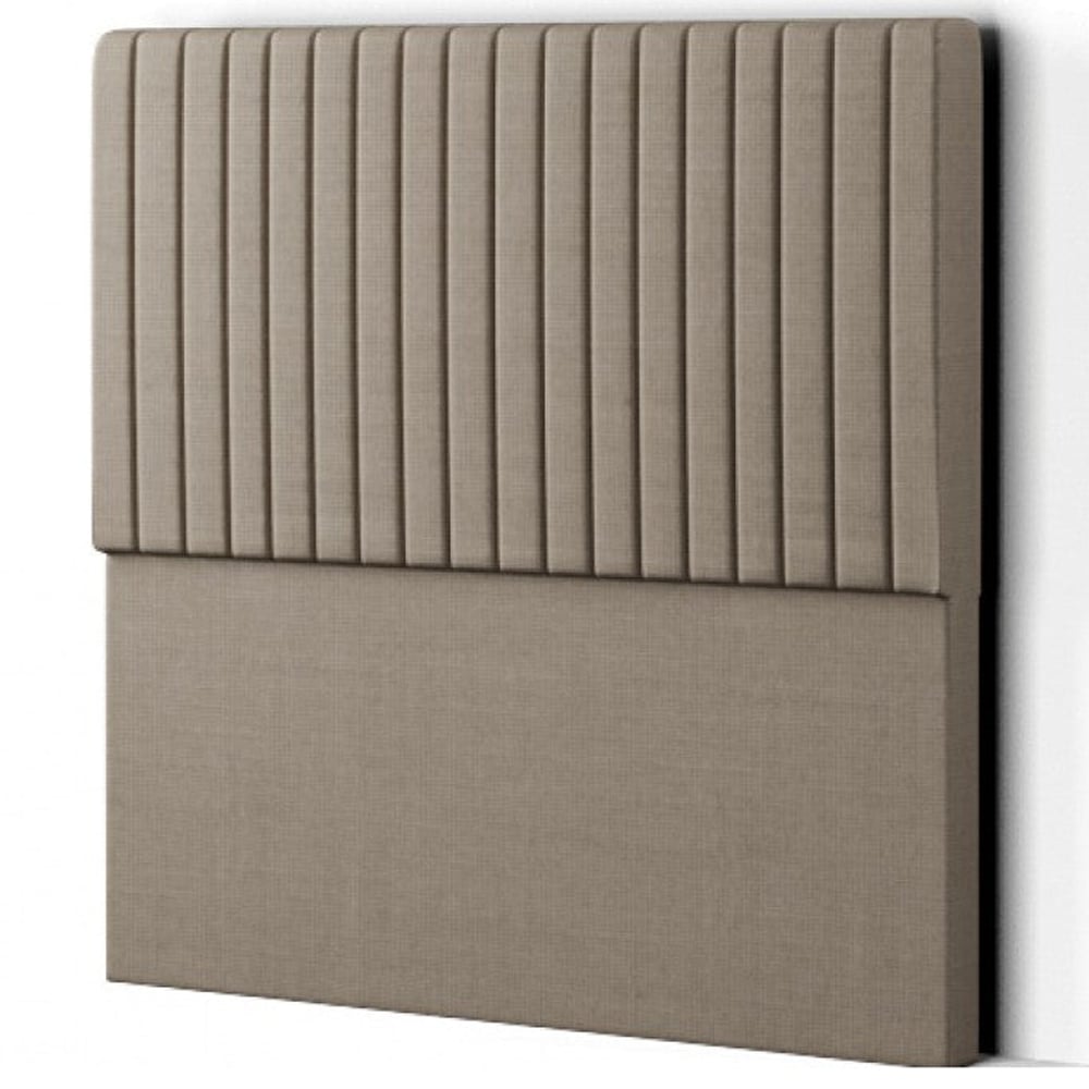 Eleganza Maryland Double Beige Linen Floor Standing Headboard Image 2