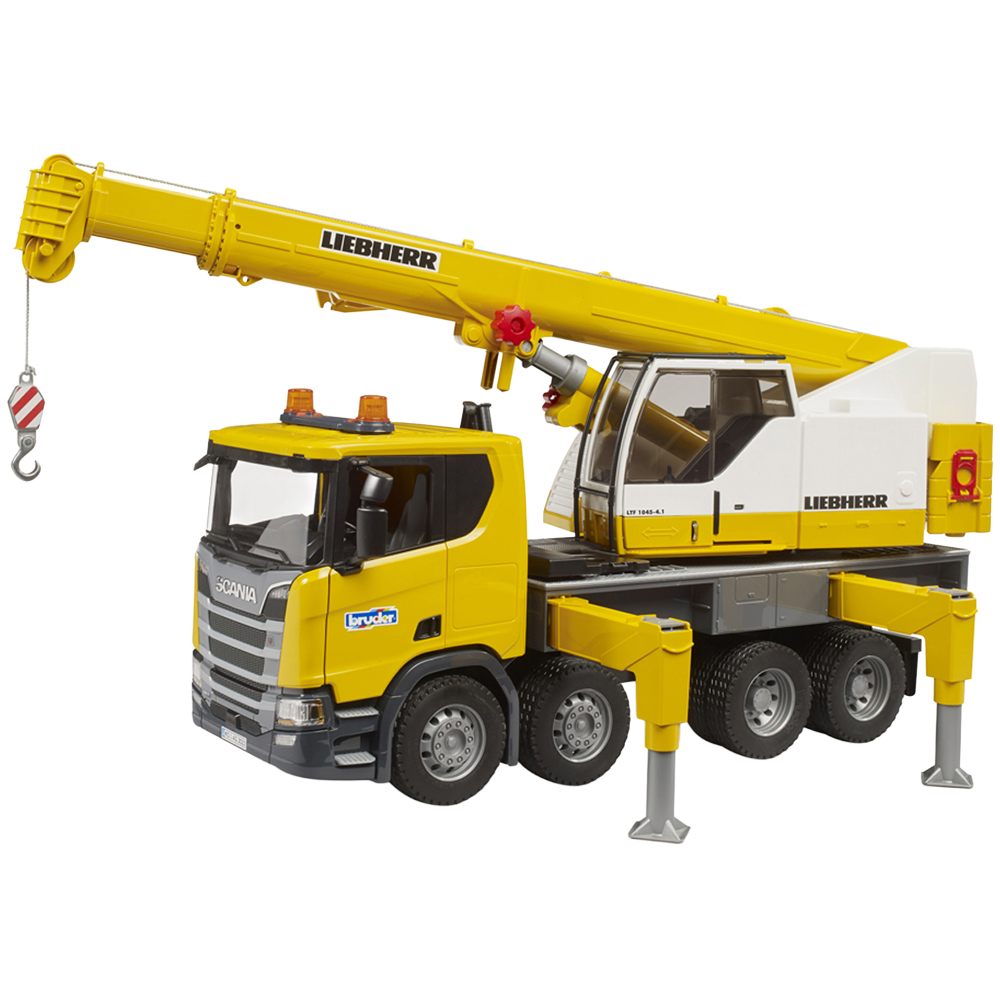 Bruder Kids Scania Super 560R Liebherr Crane Truck with Light and Sound Module Playset Model Image 1