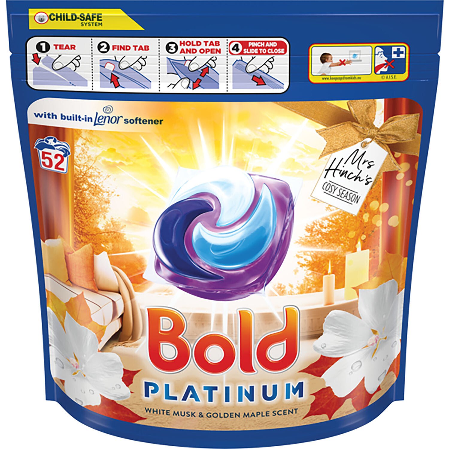Bold All In 1 Laundry Pods - 52 / White Musk and Golden Maple Image