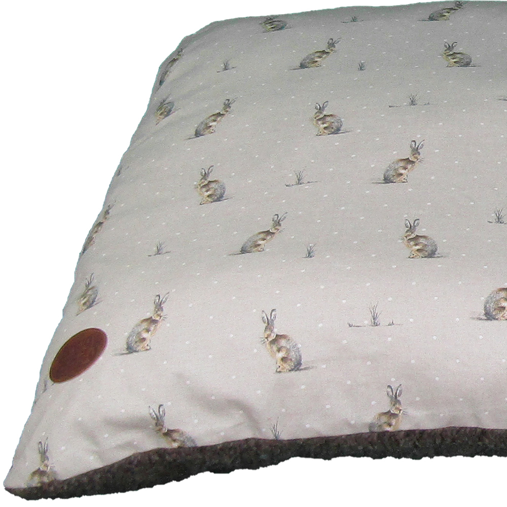 Snug & Cosy Hare Print Large Pet Lounger Bed Image 2