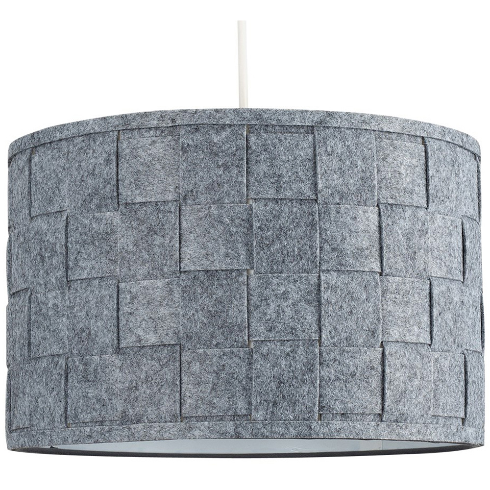 ValueLights Monza Large Grey Felt Weave Lamp Shade Image 1