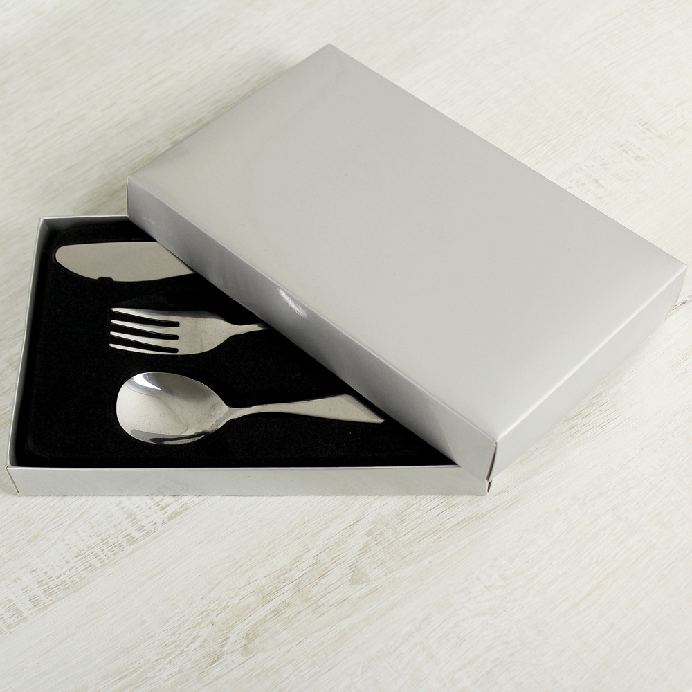 Personalised Memento Personalised 3 Piece Rocking Horse Cutlery Set Image 3