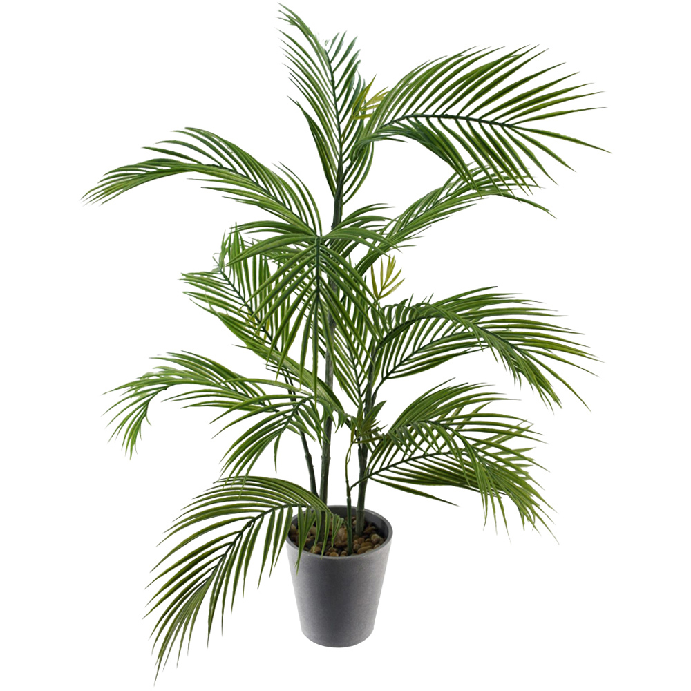 Leaf Palm Tree Artificial Plant in Decorative Planter 90cm Image 1