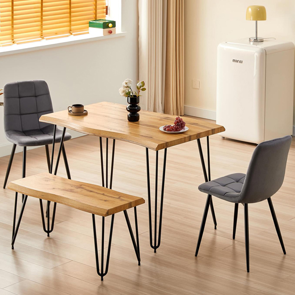 Kosy Koala 4 Seater Wooden Dining Set Grey Image 1