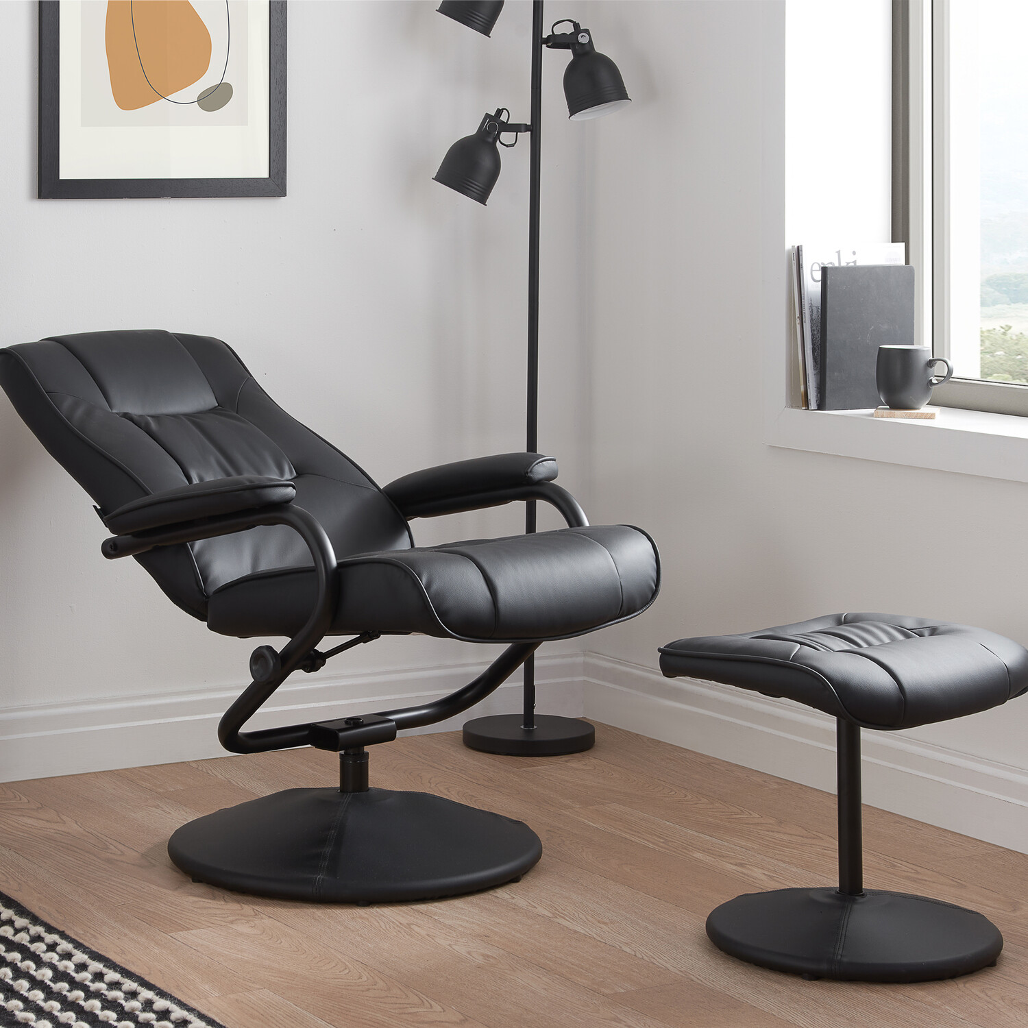 Memphis Black Swivel Chair Image 10