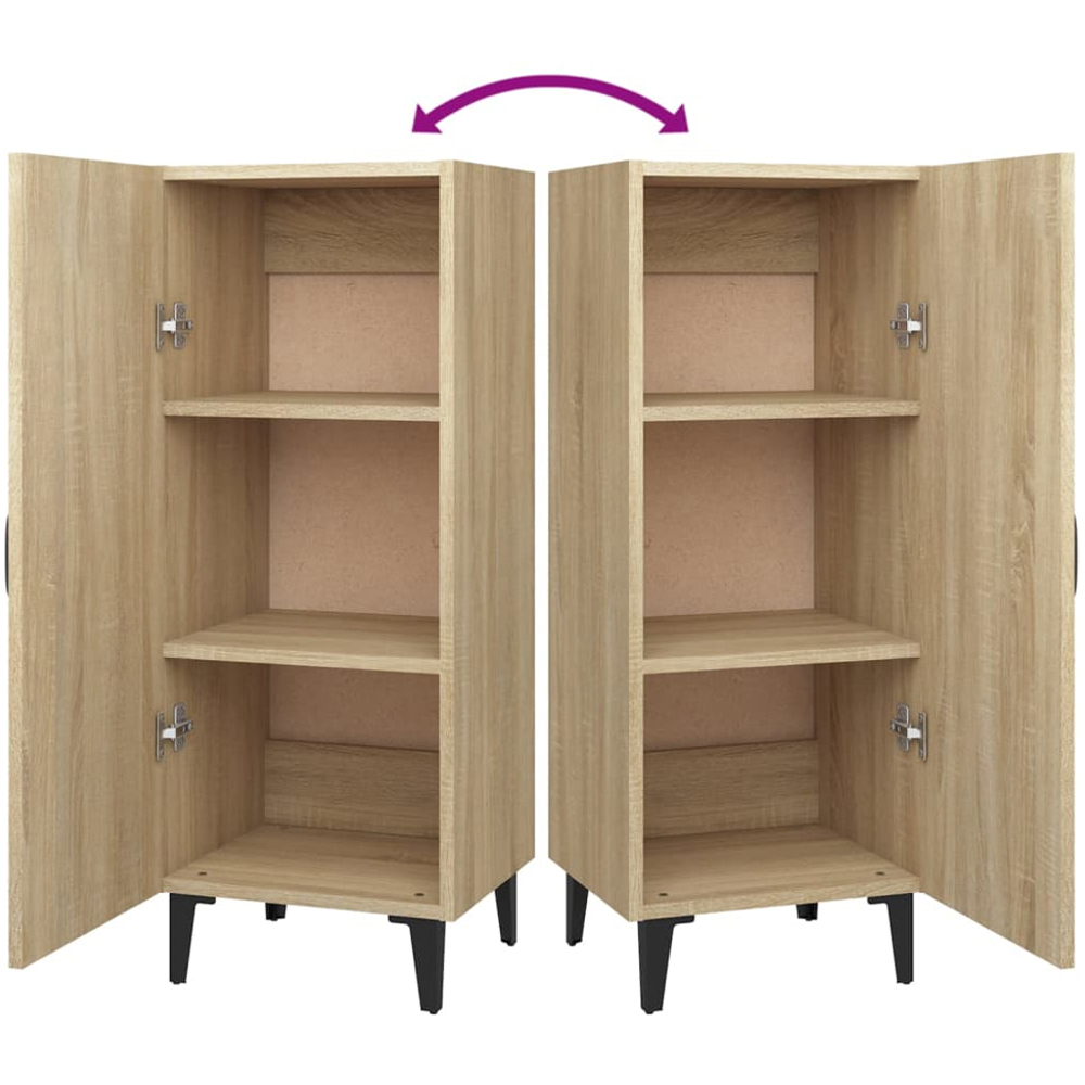 vidaXL Single Door Sonoma Oak Sideboard Image 8