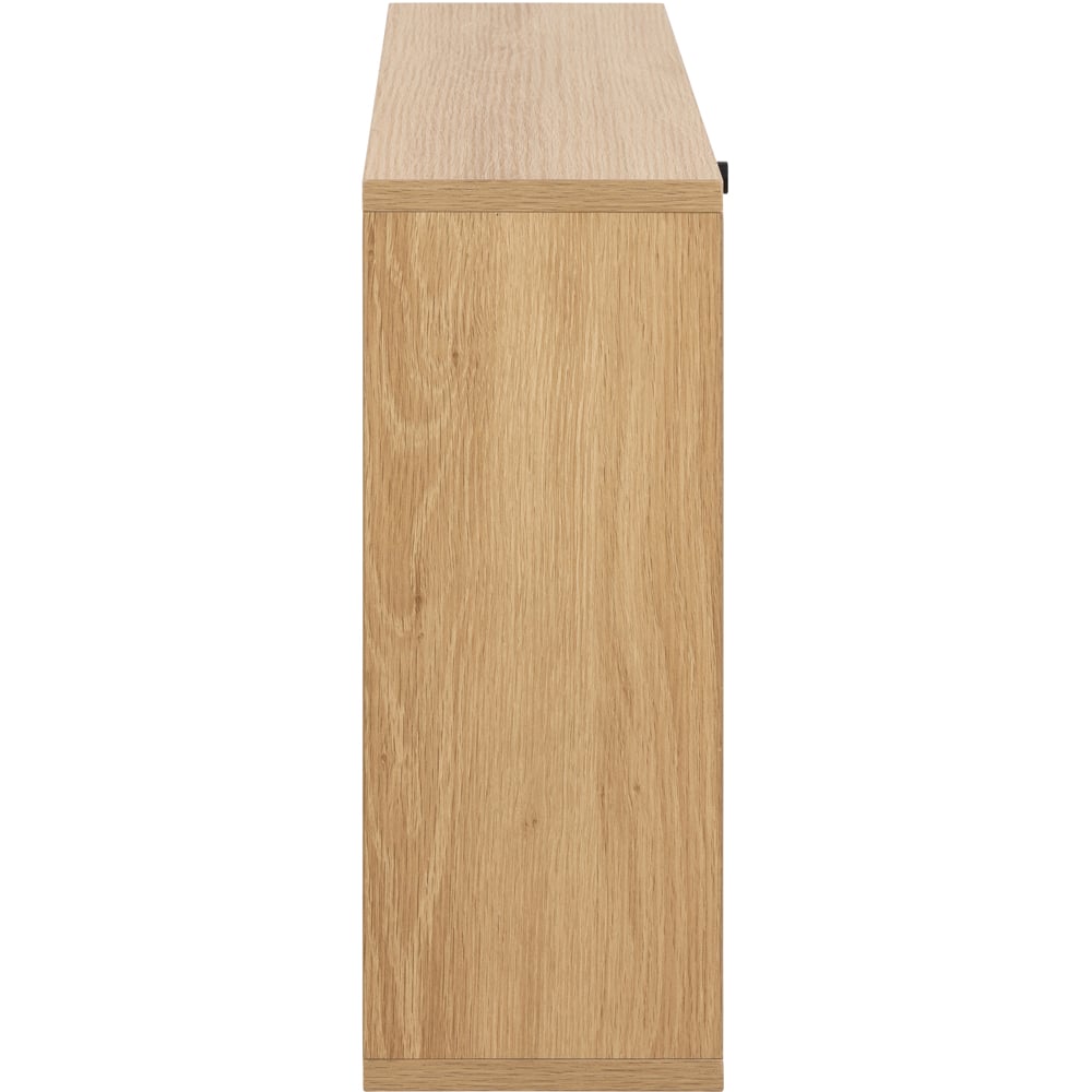 Florence Albany Single Flip Down Door Oak Shoe Cabinet Image 4