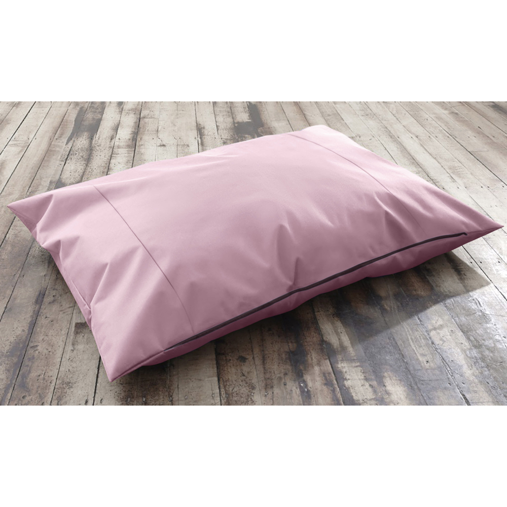 Velosso Pink Durable Plain Non-Slip Floor Cushion 58 x 85cm Image 2
