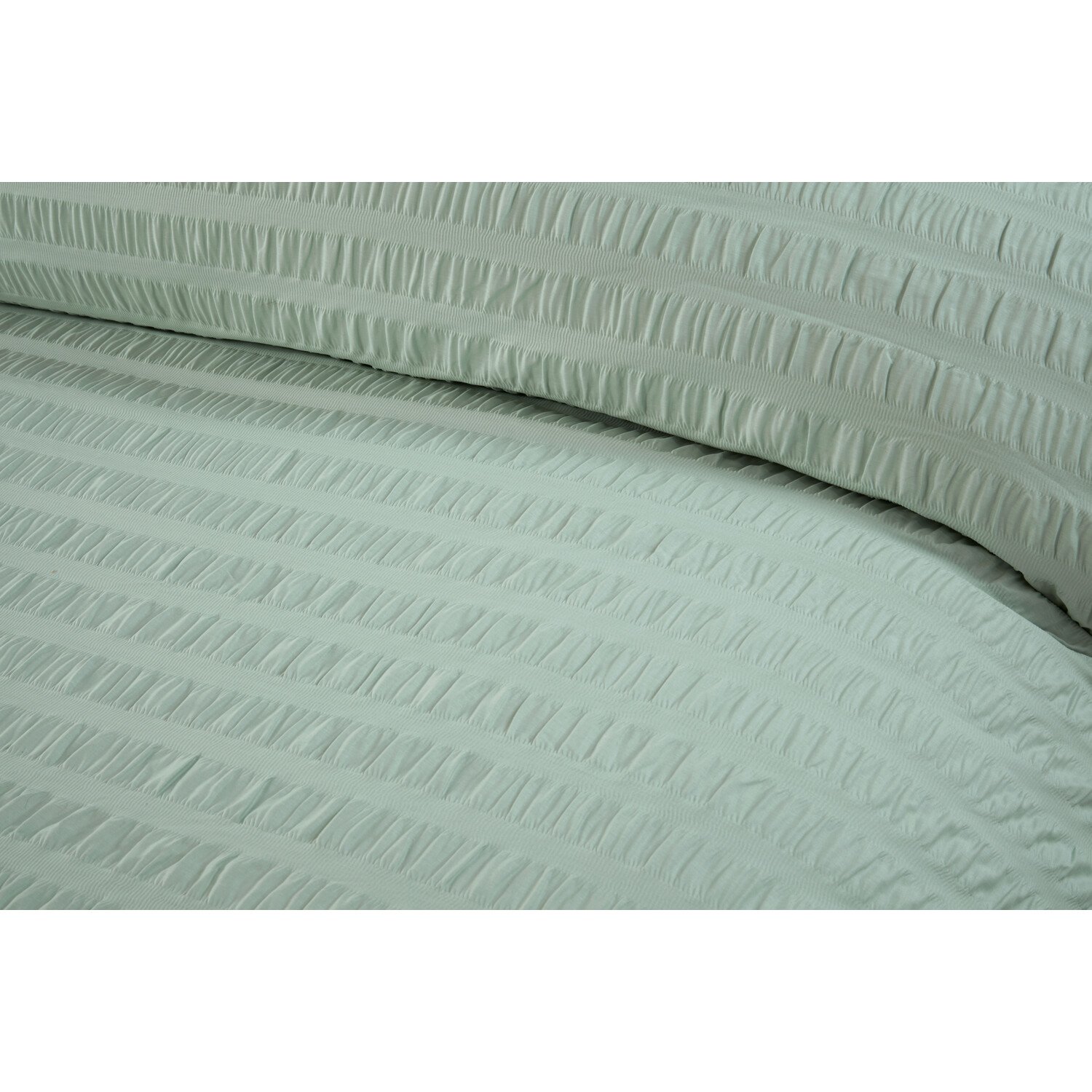 Divante Seersucker King Size Sage Duvet Set Image 4