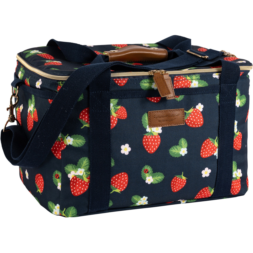 Navigate Strawberries & Cream Navy Family Cool Bag 18L Image 1