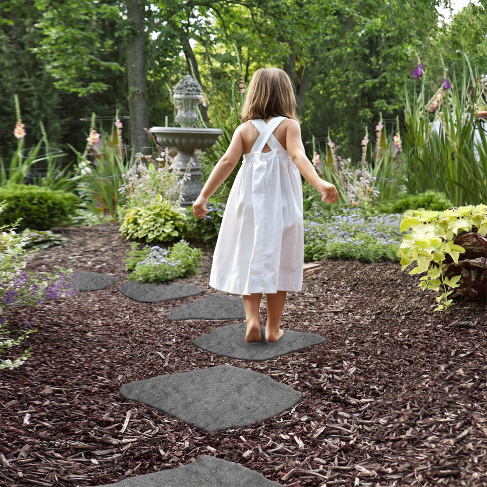 Nicoman Natural Stone Garden Stepping Stone 58 x 38cm 4 Pack Image 2