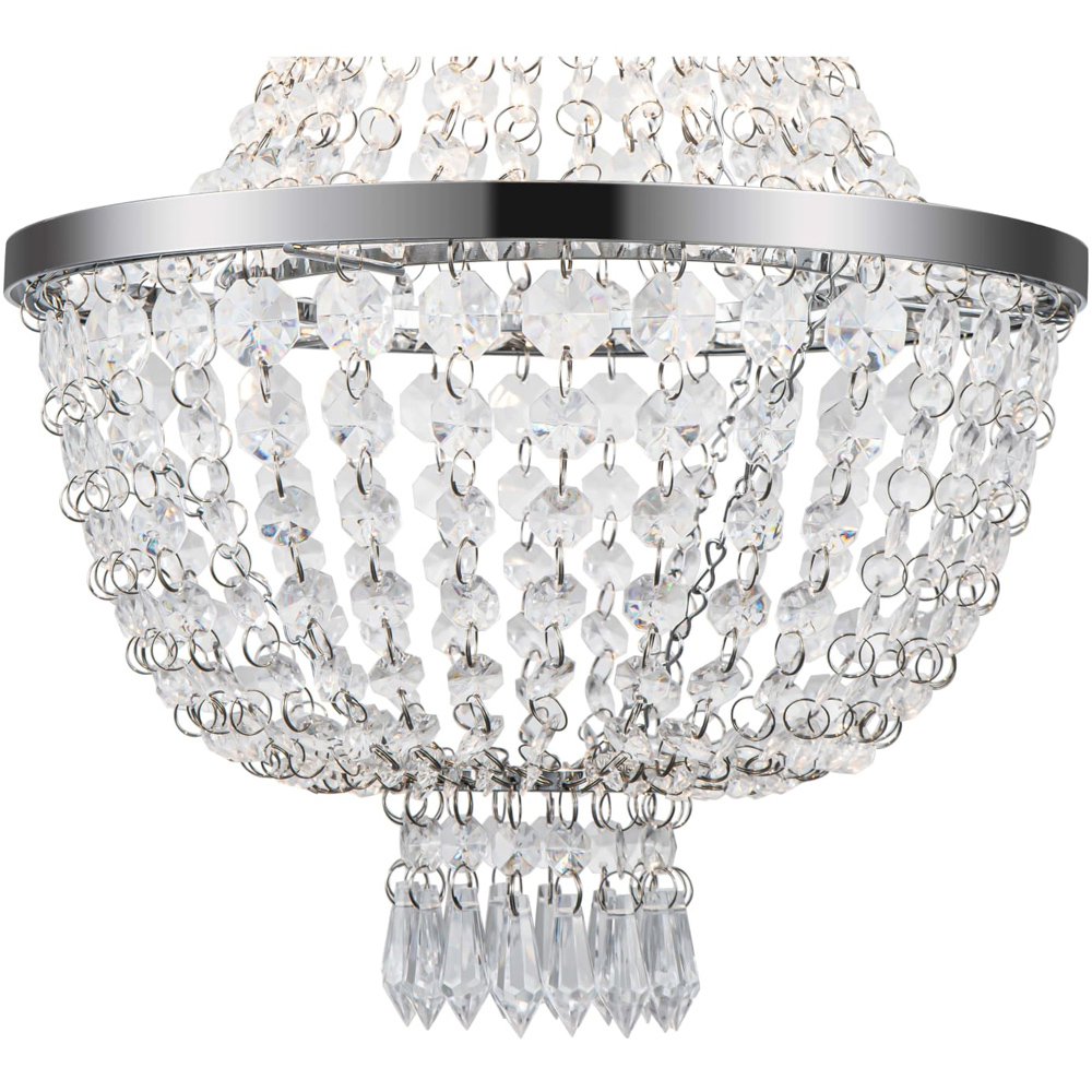 Cosylyte Adelle Clear 2-Tier Easyfit Classic Beaded Lamp Shade Image 5