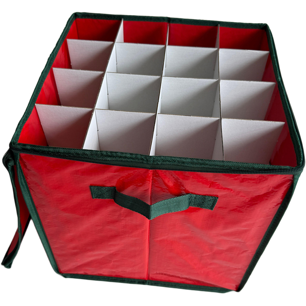 64 Bauble Storage Box Red Image 5