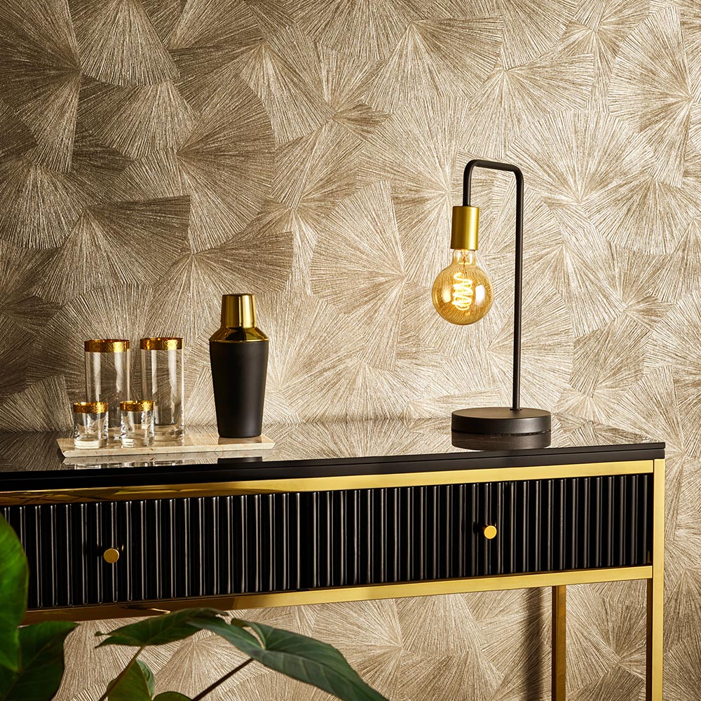Erismann Striking Designer Japandi Gold Vinyl Wallpaper Image 5