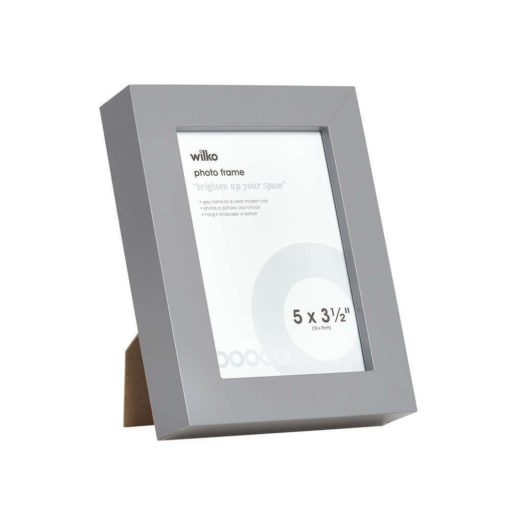 Wilko 3.5 x 5 inch Grey Photo Frame Wilko