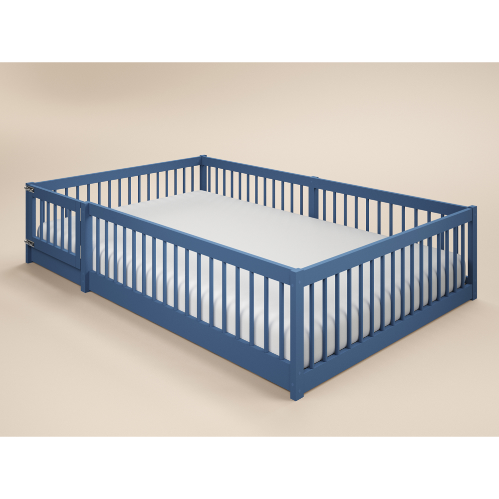 Flair Imogen Small Double Blue Montessori Toddler Floor Bed Image 3