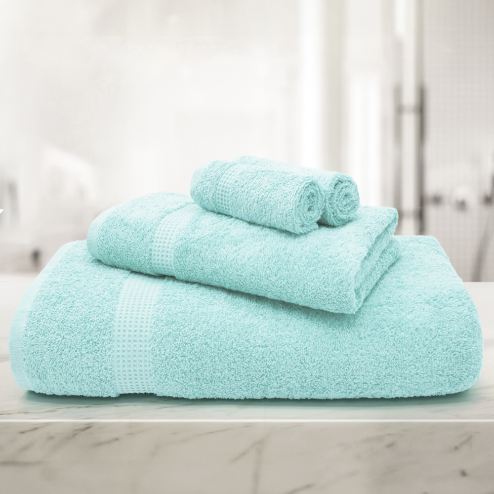 Mayfair Egyptian Cotton Seafoam Bath Towel Set of 2 Image 2