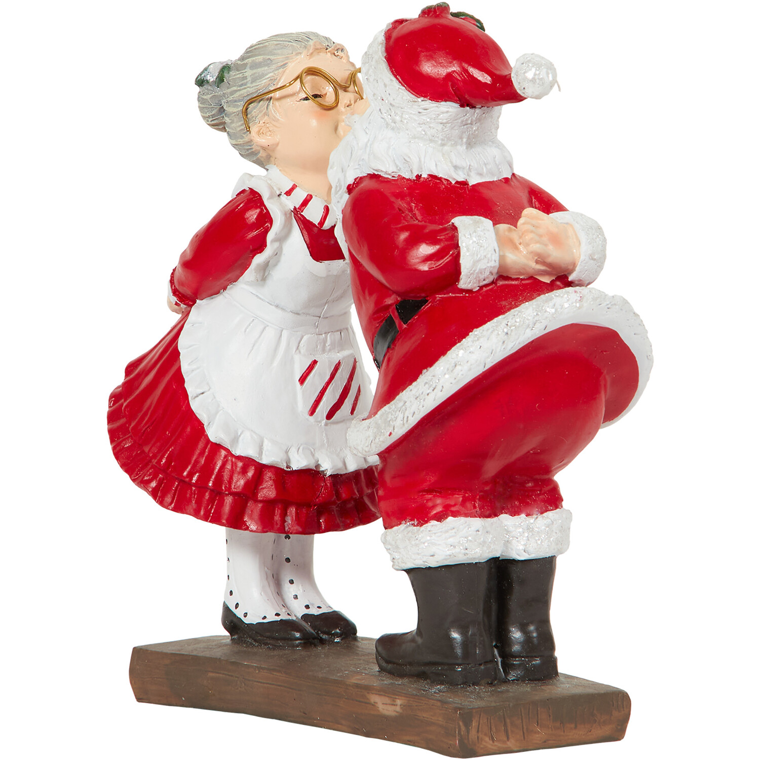 Santa Claus and Mrs Claus Kissing Ornament Image 3