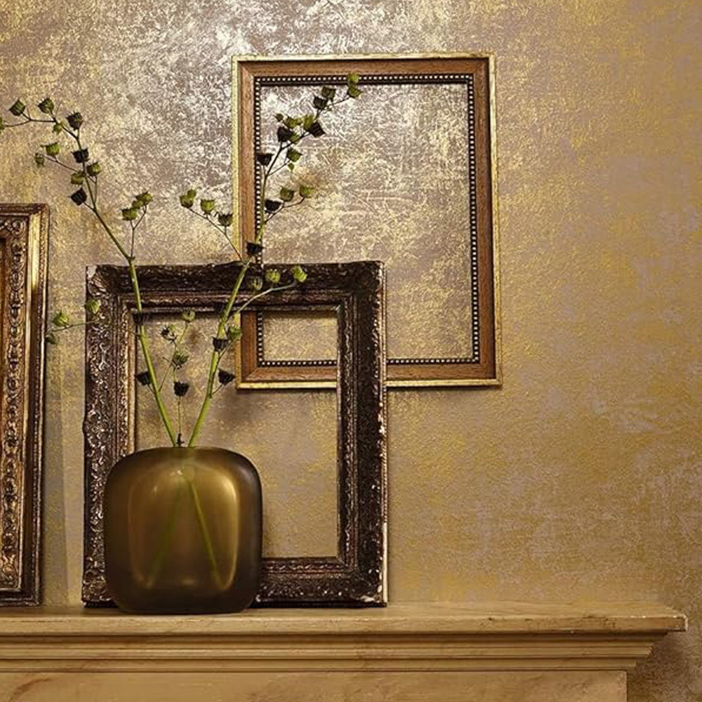Galerie Distressed Effect Sheen Gold Wallpaper Image 3