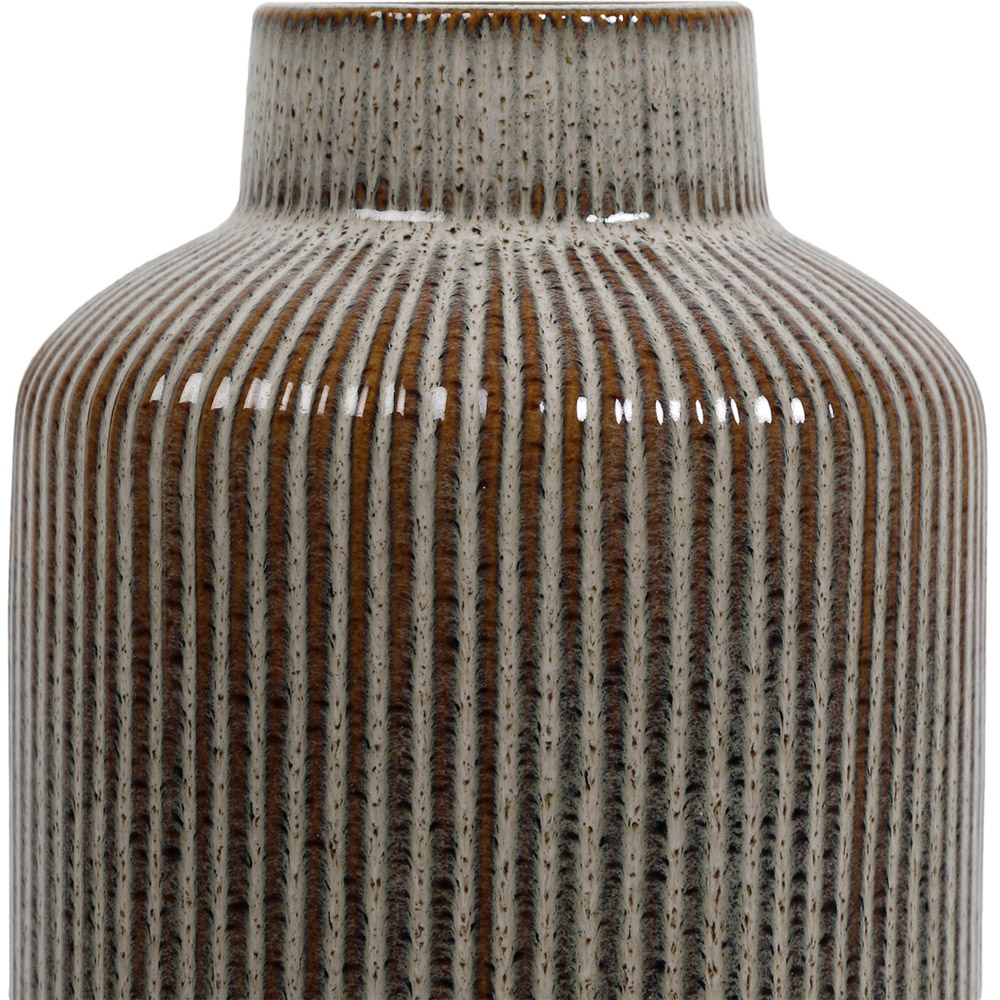 Sofia Brown Textured Ceramic Vase Image 2