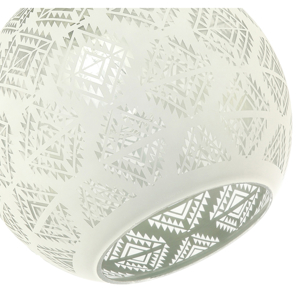 Happy Homewares Matte White Laser Cut Diamond Pendant Lighting Shade Image 6